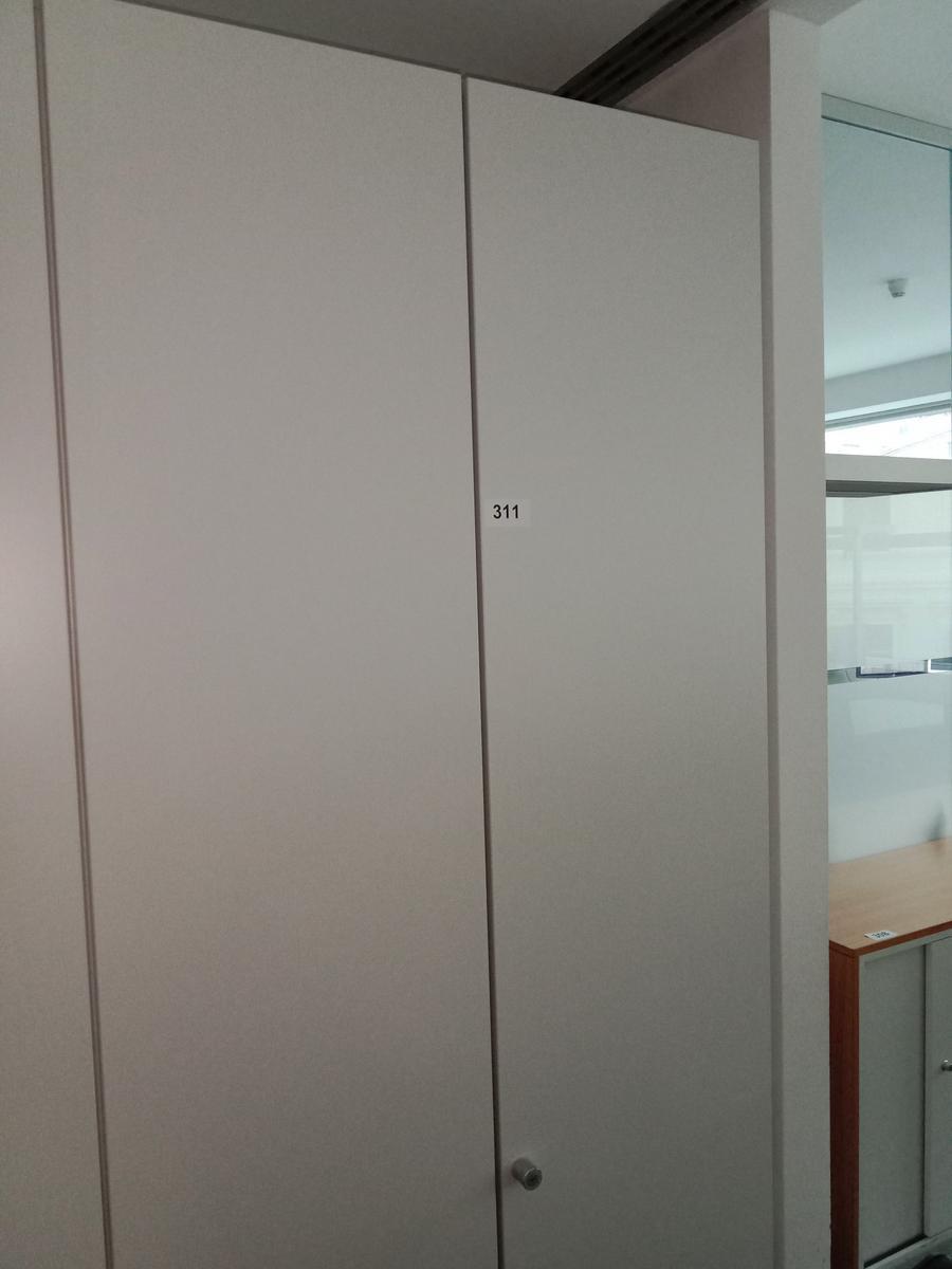 Aktenschrank, Steelcase, 6 Ordner hoch, weiß, ca. 100x45x230cm