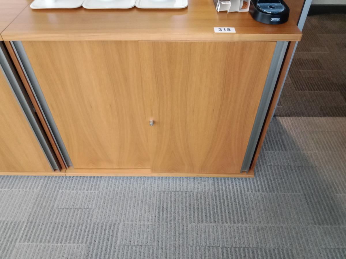 Aktenschrank, Holzoptik, ca. 100x45x83cm, 2 Odner hoch