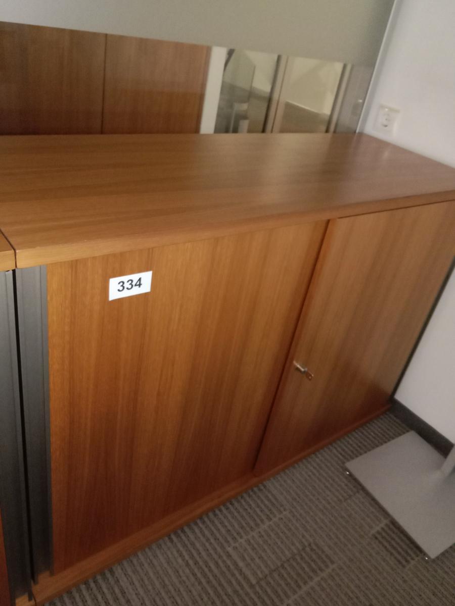 Aktenschrank, Holzoptik, ca. 120x45x83cm, 2 Odner hoch
