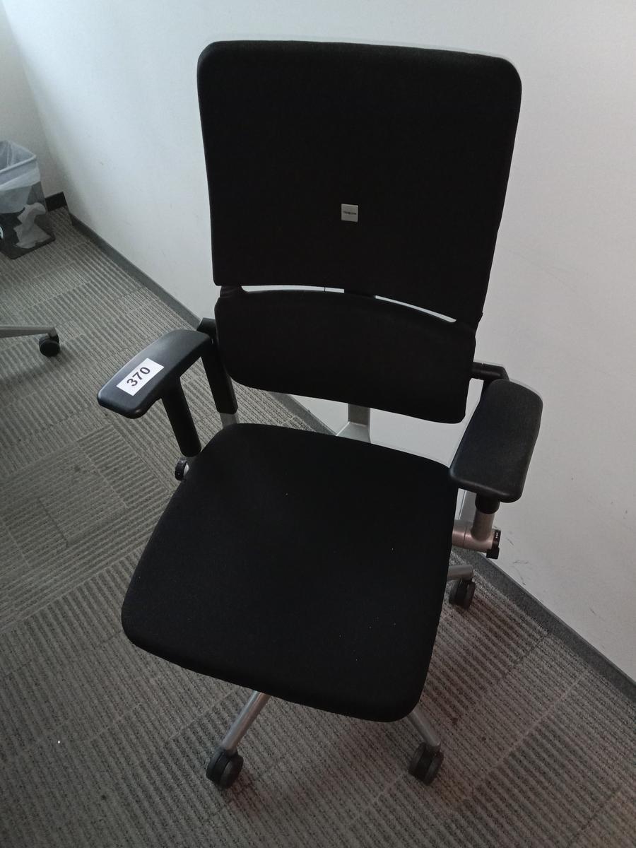 Steelcase Bürodrehstuhl, Stoffbezug, schwarz