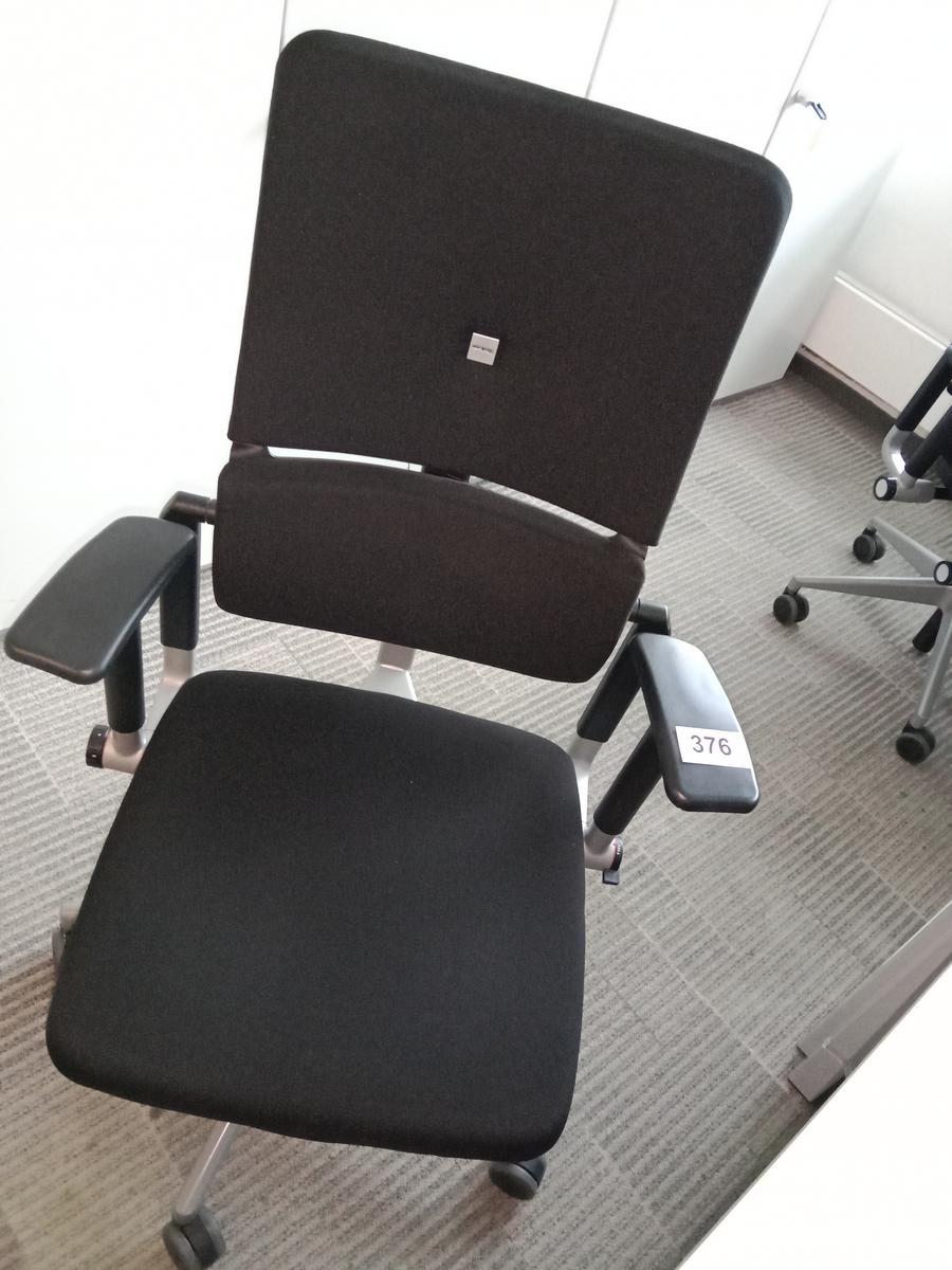 Steelcase Bürodrehstuhl, Stoffbezug, schwarz