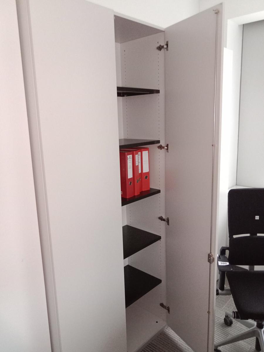 Aktenschrank, Steelcase, 6 Ordner hoch, weiß, ca. 100x45x230cm