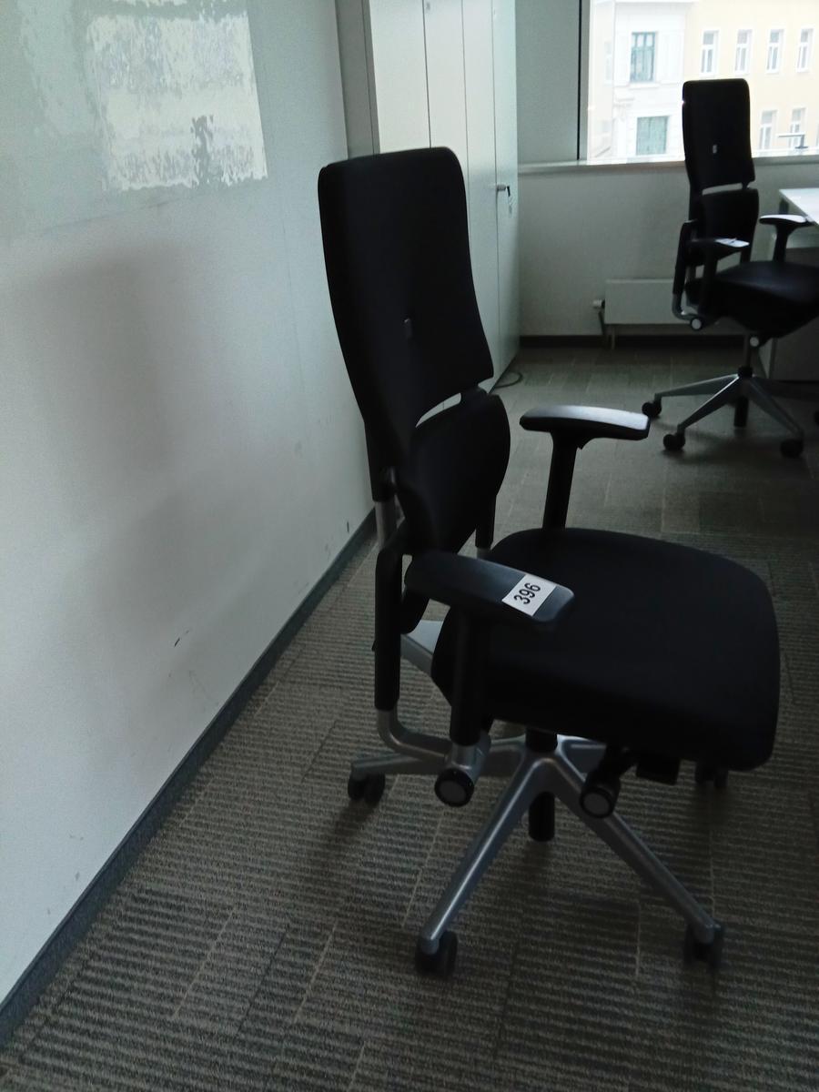 Steelcase Bürodrehstuhl, Stoffbezug, schwarz