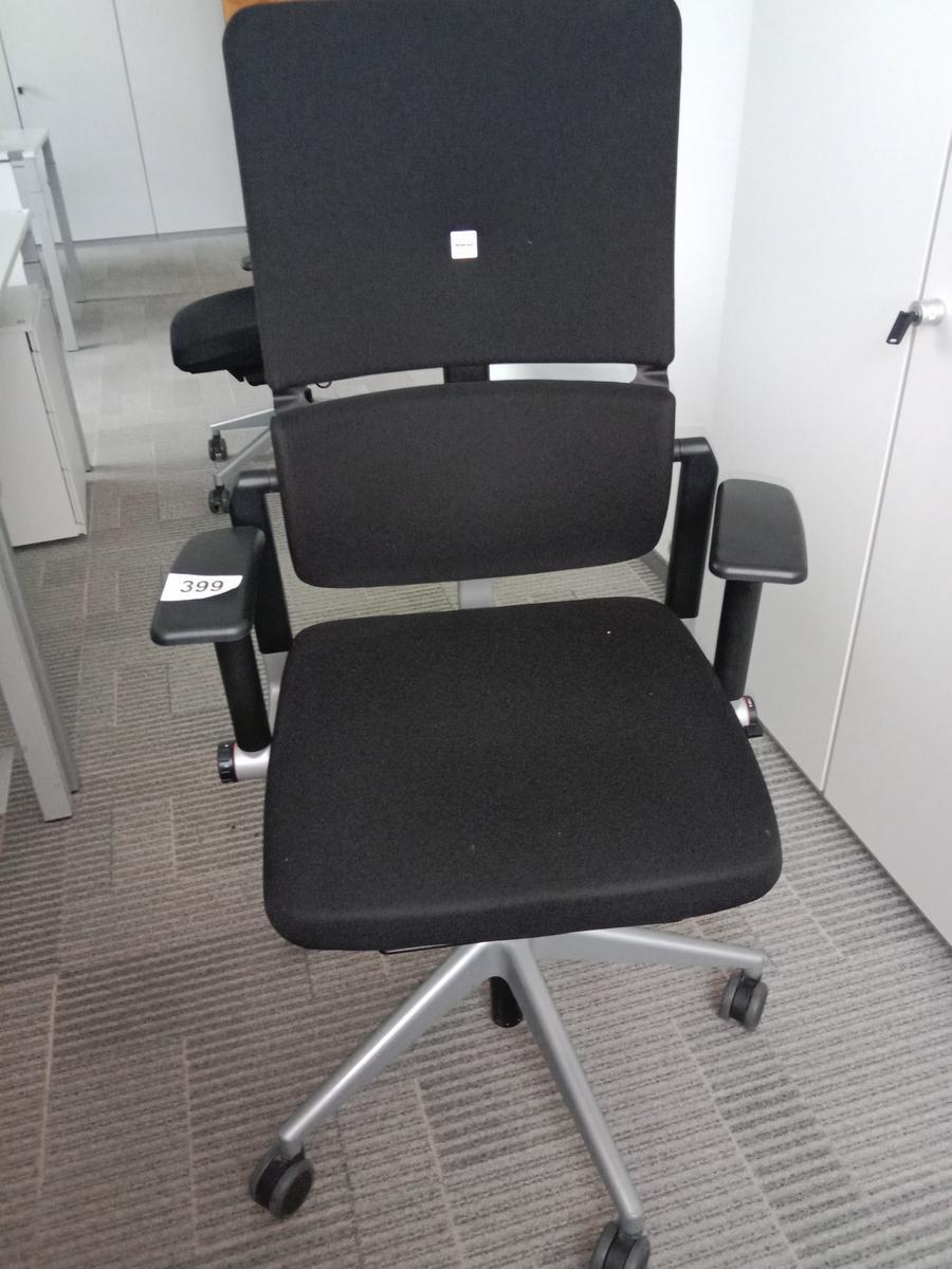 Steelcase Bürodrehstuhl, Stoffbezug, schwarz