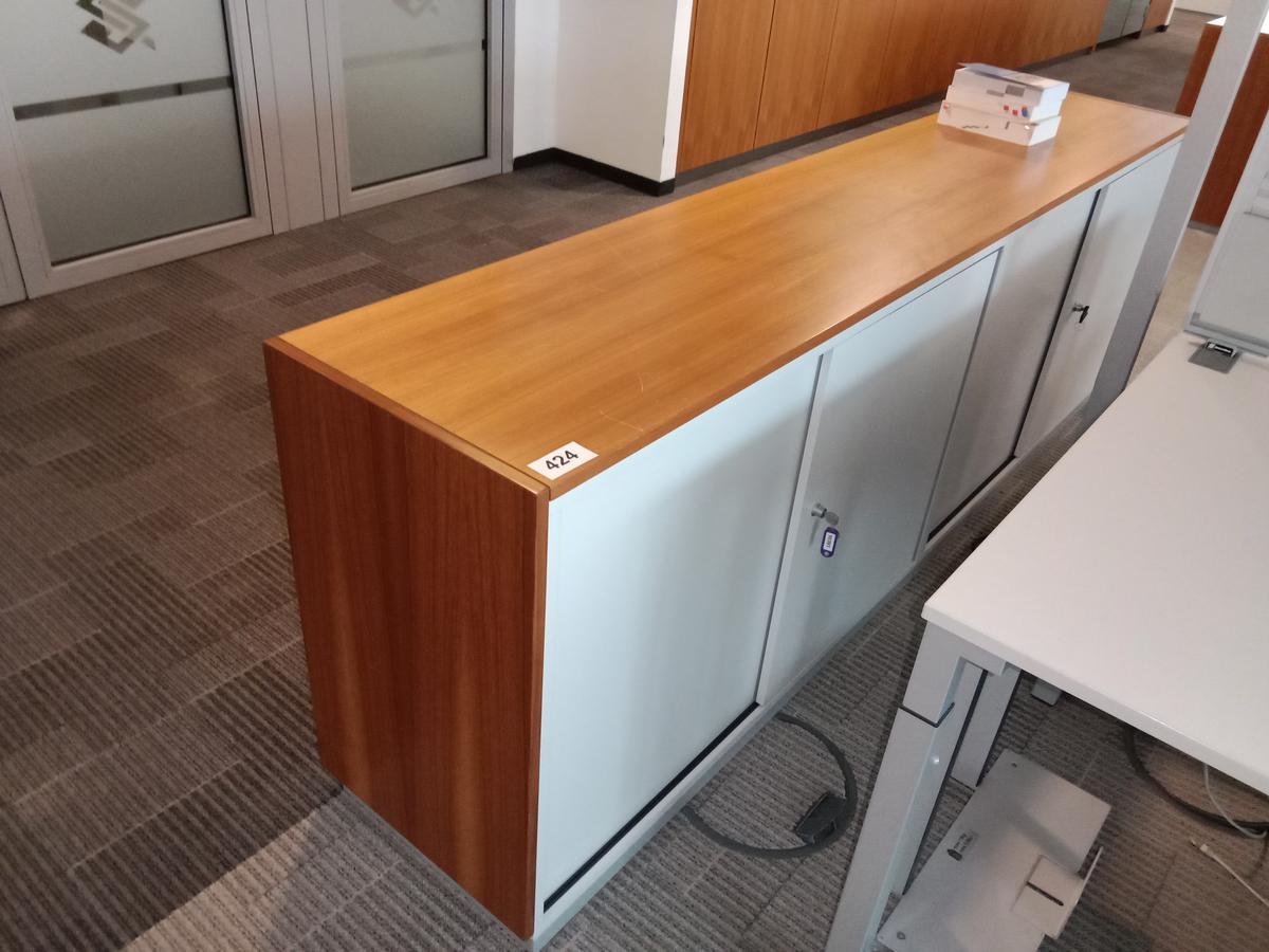 2teilige Aktenschrankkombination, Steelcase, weiß, je 120cm lang und 2 Ordner hoch