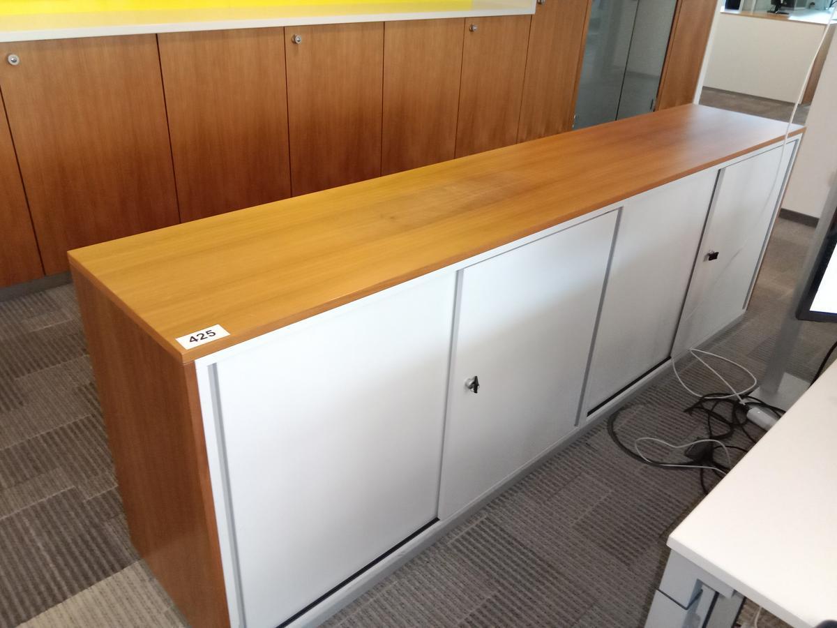 2teilige Aktenschrankkombination, Steelcase, weiß, je 120cm lang und 2 Ordner hoch