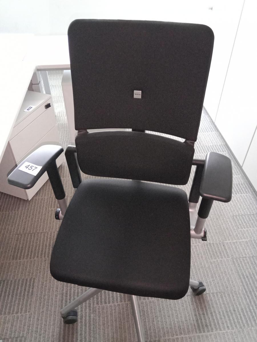 Steelcase Bürodrehstuhl, Stoffbezug, schwarz