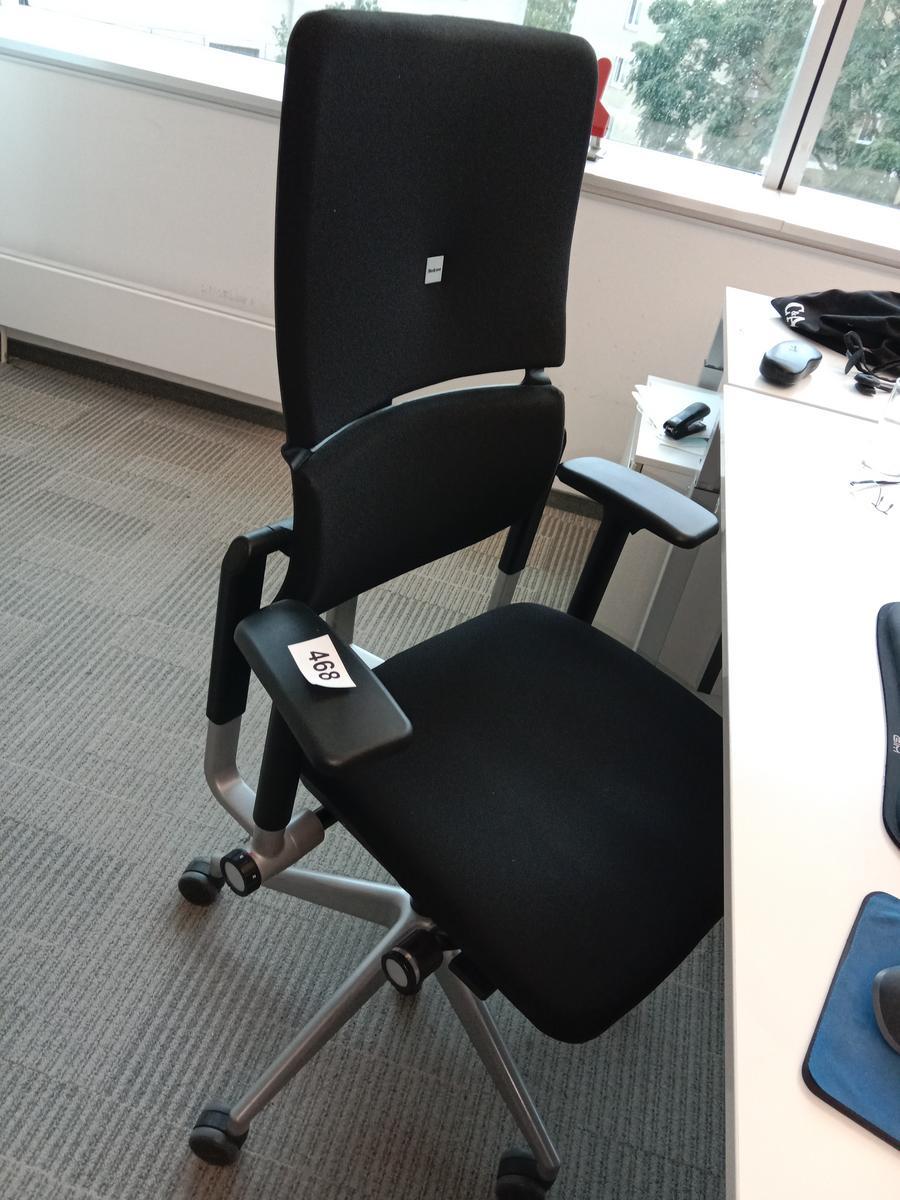 Steelcase Bürodrehstuhl, Stoffbezug, schwarz