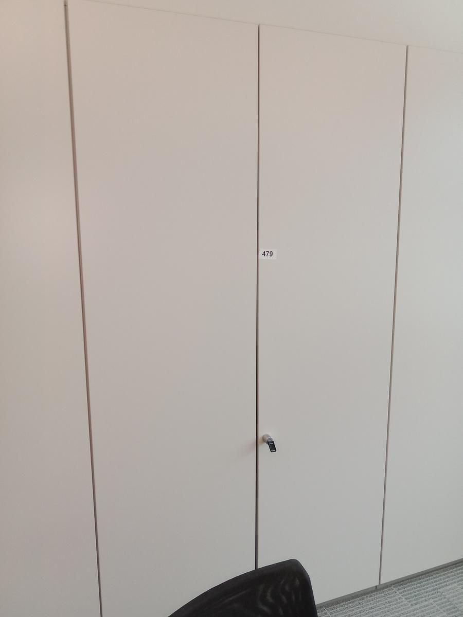 Aktenschrank, Steelcase, 6 Ordner hoch, weiß, ca. 120x45x230cm