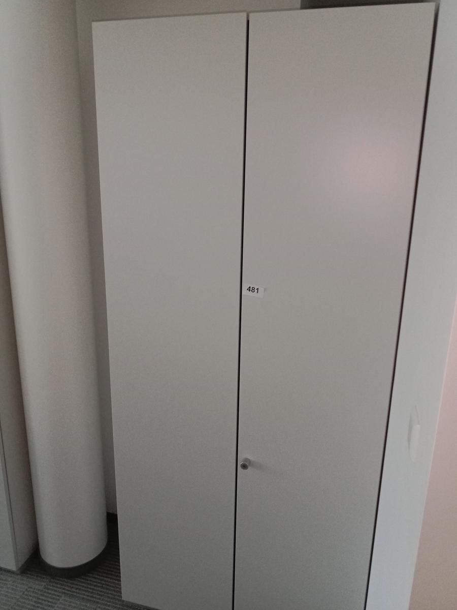 Aktenschrank, Steelcase, 6 Ordner hoch, weiß, ca. 100x45x230cm