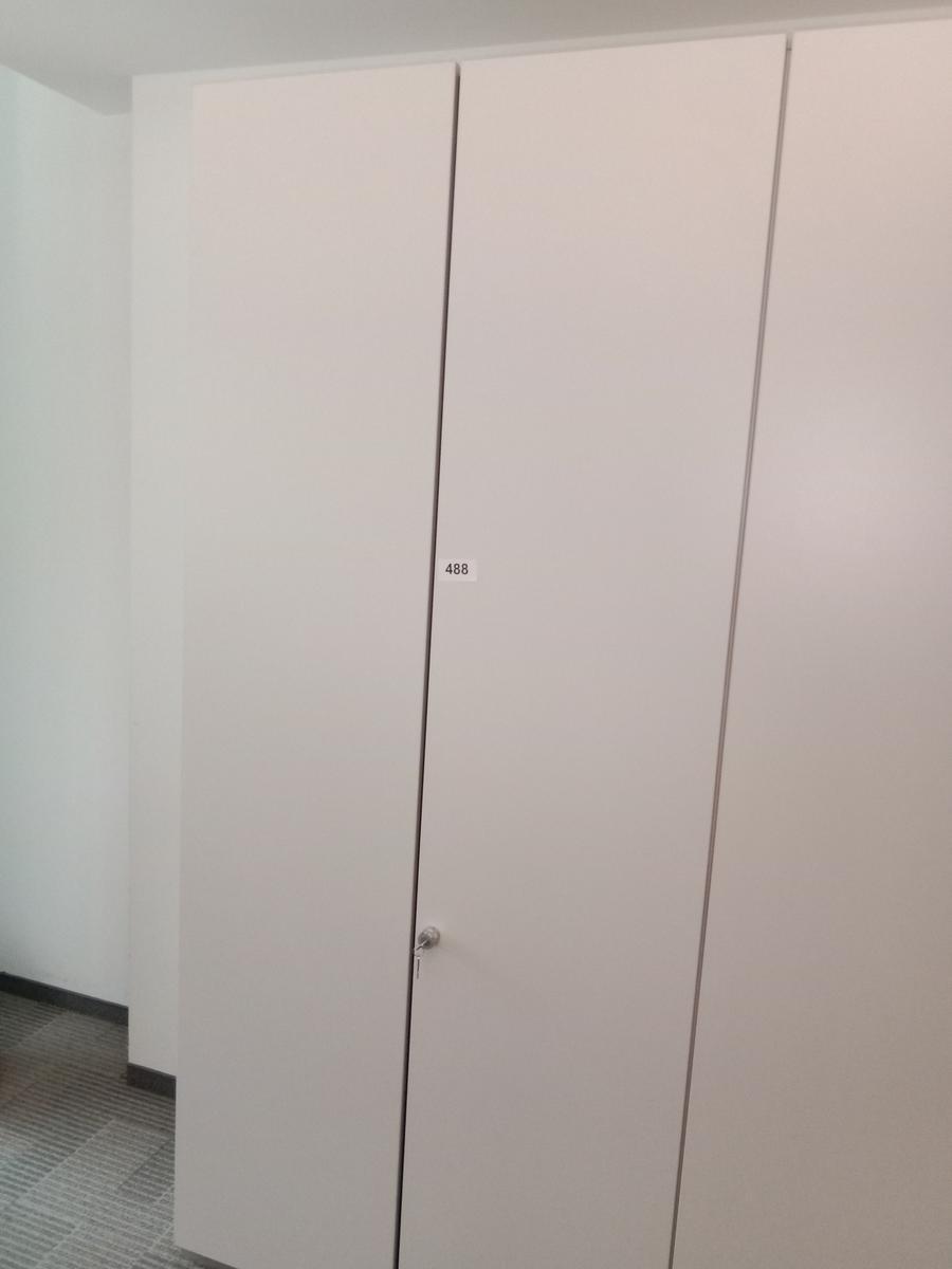 Aktenschrank, Steelcase, 6 Ordner hoch, weiß, ca. 100x45x230cm