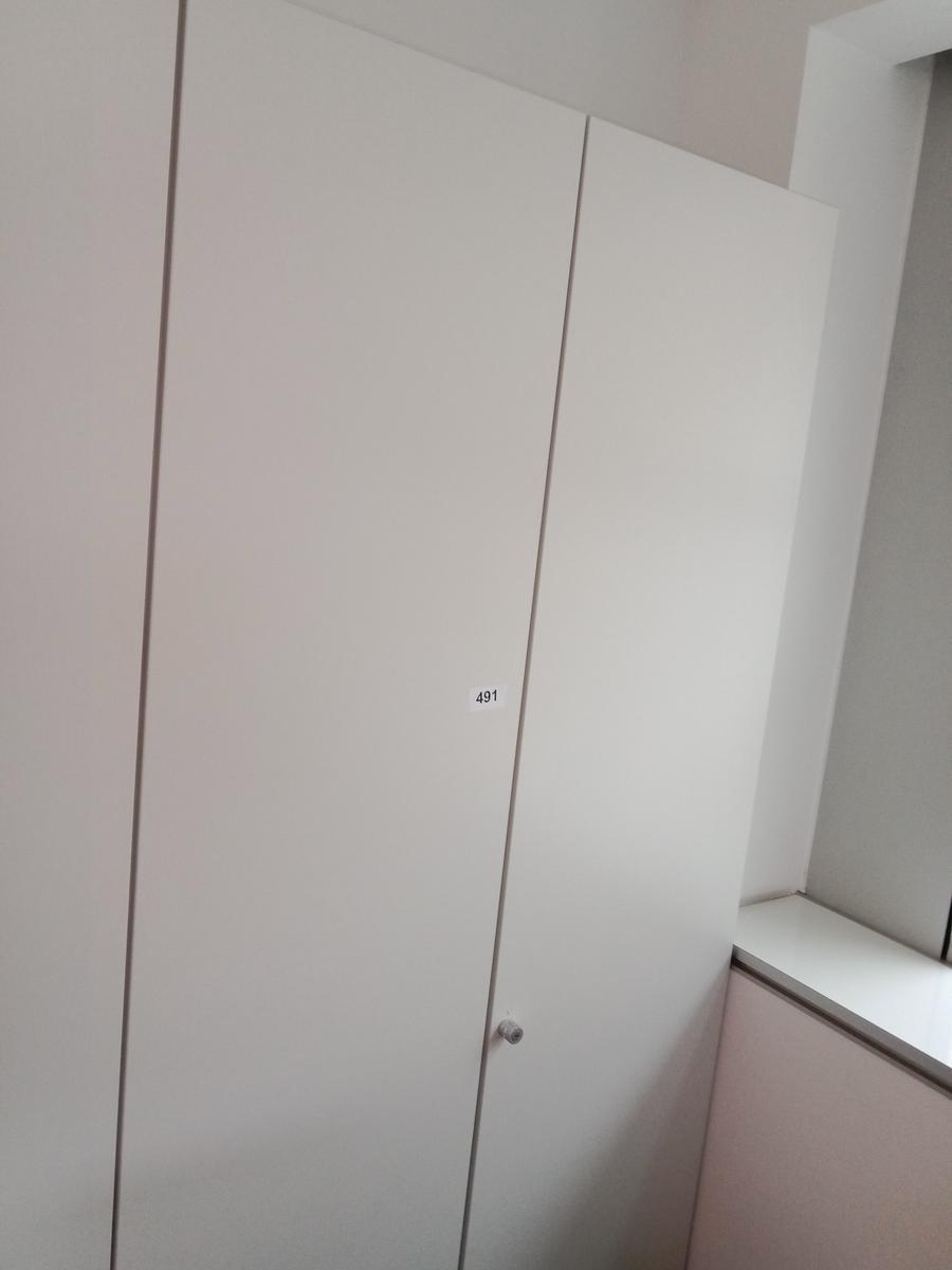 Aktenschrank, Steelcase, 6 Ordner hoch, weiß, ca. 120x45x230cm