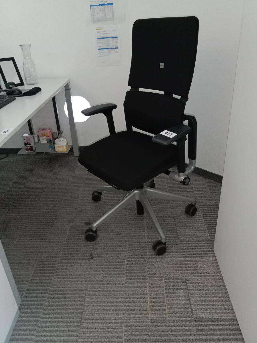 Steelcase Bürodrehstuhl, Stoffbezug, schwarz