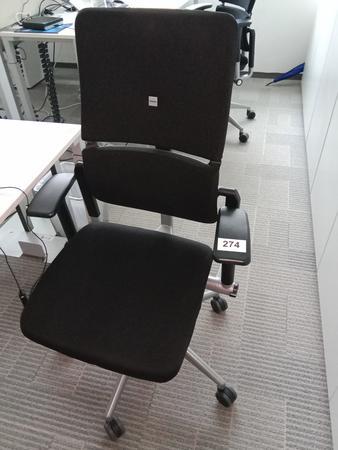 Steelcase Brodrehstuhl, Stoffbezug, schwarz