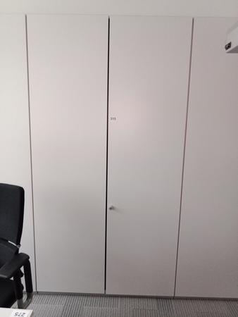 Aktenschrank, Steelcase, 6 Ordner hoch, wei, ca. 120x45x230cm