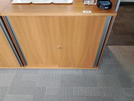 Aktenschrank, Holzoptik, ca. 100x45x83cm, 2 Odner hoch