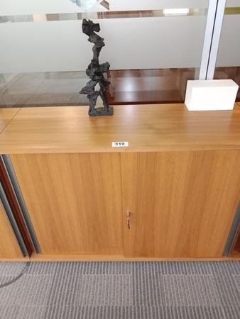 Aktenschrank, Holzoptik, ca. 120x45x83cm, 2 Odner hoch