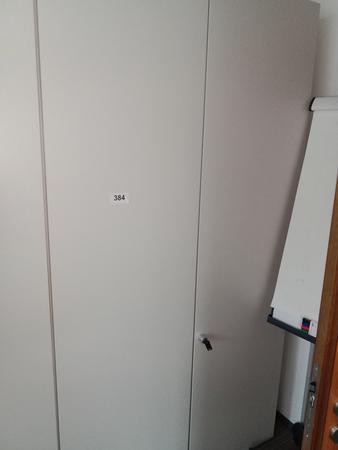 Aktenschrank, Steelcase, 6 Ordner hoch, wei, ca. 120x45x230cm