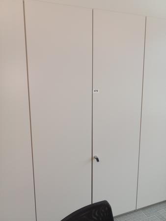 Aktenschrank, Steelcase, 6 Ordner hoch, wei, ca. 120x45x230cm