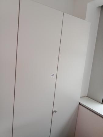 Aktenschrank, Steelcase, 6 Ordner hoch, wei, ca. 120x45x230cm