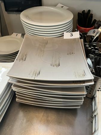 11 Stk. Dessertteller eckig