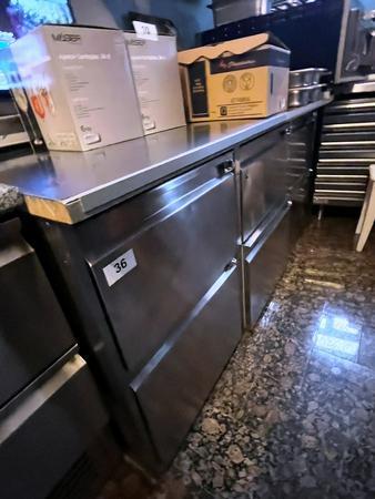 Edelstahl Khlmodul ohne Aggregate - ohne Arbeitsplatte 180/70/85 cm