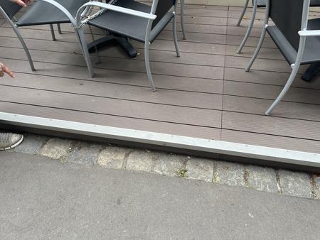 kpl. Gastgarten - Bodensysteme schraubbar - Legobauweise mit Gelnder ca. 8.66 x 1.8 x 1.8 m