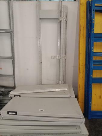 2 Laufmeter Blechregal, 45cm tief, 185cm hoch