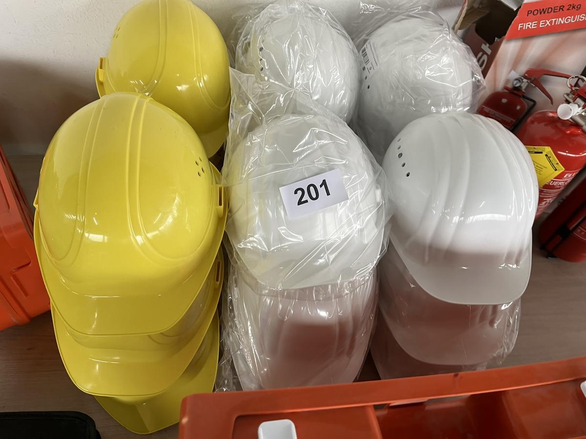 18 Stück Bauhelme fabriksneu gelb/weiß?d=2025-11-28 15:37:26