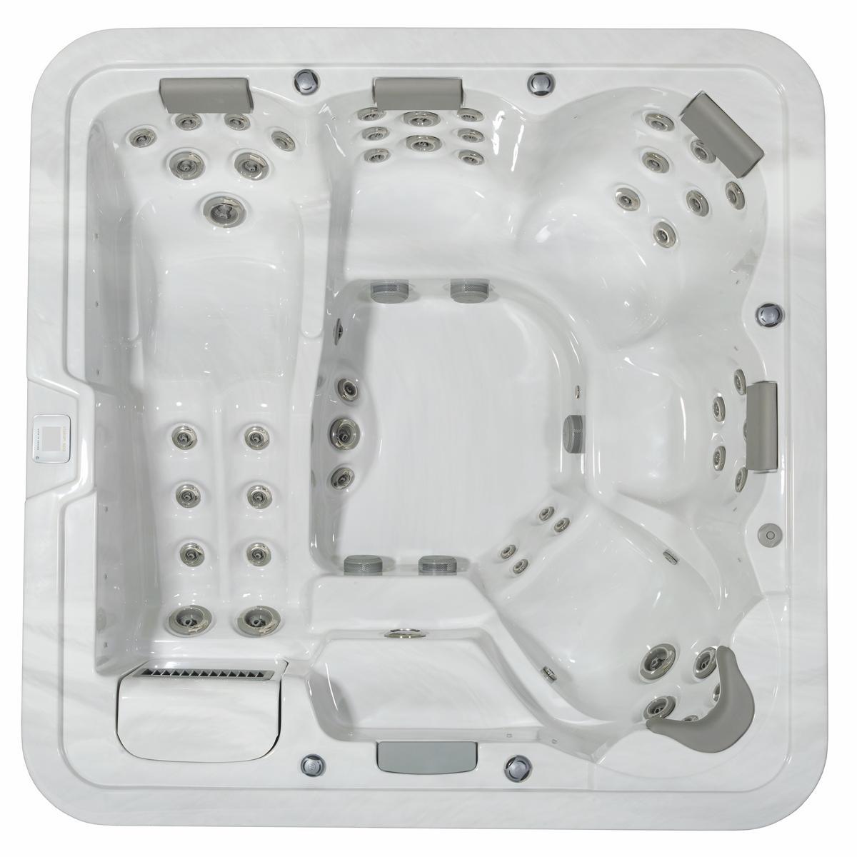 Whirlpool ViskanSpa Modell Ekerö, 230x230cm, Wannenfarbe Sterling, Außenfarbe Alu weiß, inkl. Fernbedienung, Original verpackte Neuware?d=2025-11-17 13:34:46