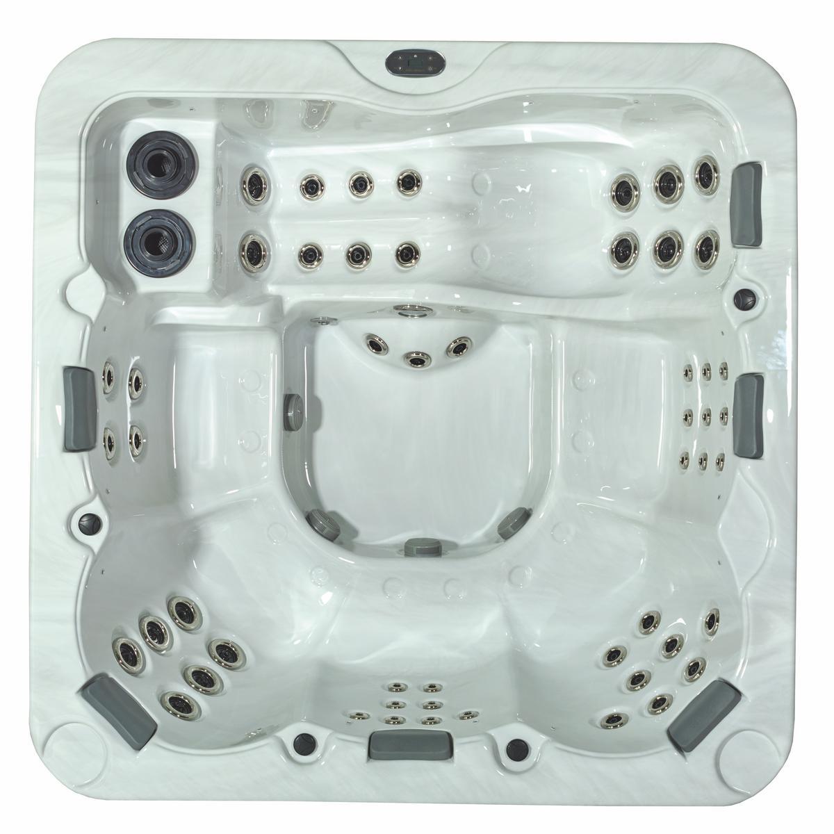 Whirlpool ViskanSpa Modell Sandö, 230x230cm, Wannenfarbe Glacier, Außenfarbe Gray cabinett, Original verpackte Neuware?d=2025-11-17 13:34:29