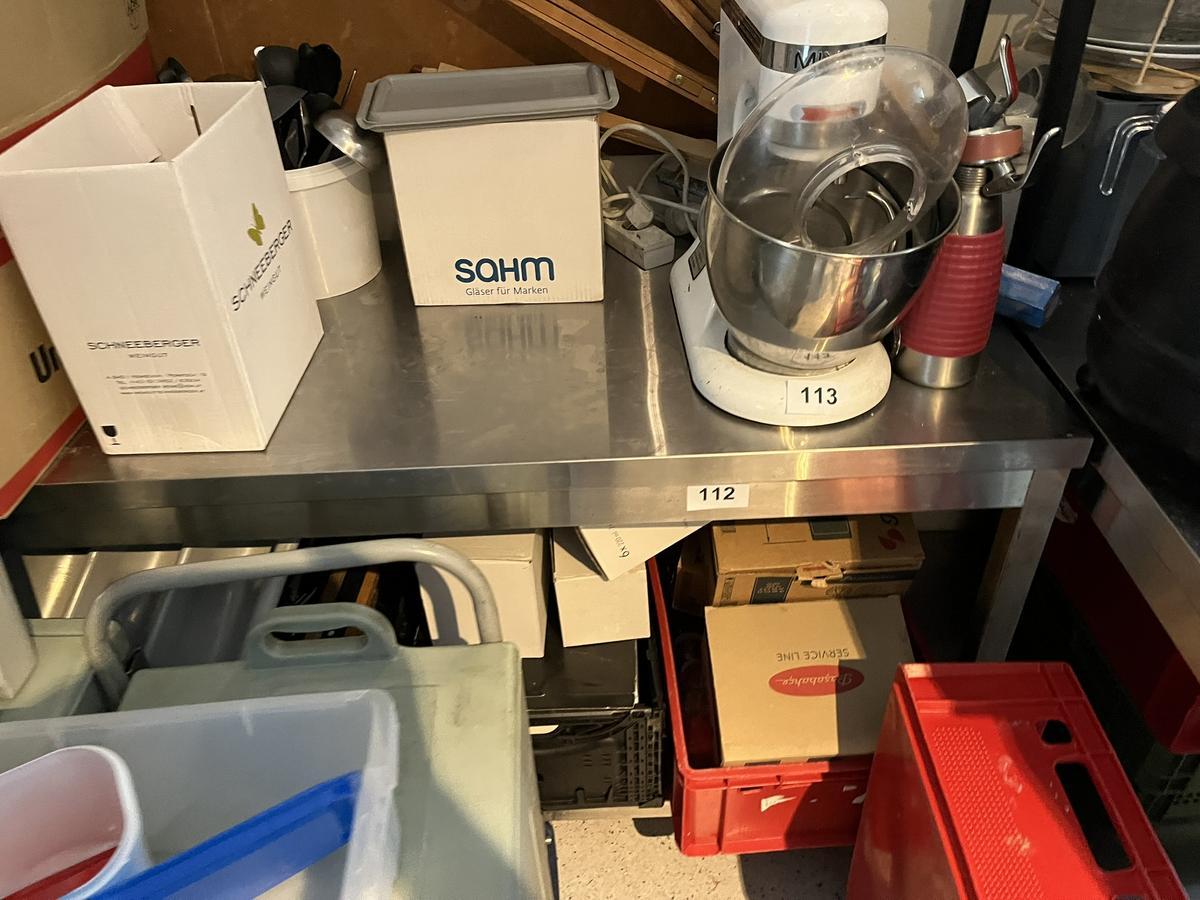 Edelstahl Arbeitstisch ca. 150/60 cm