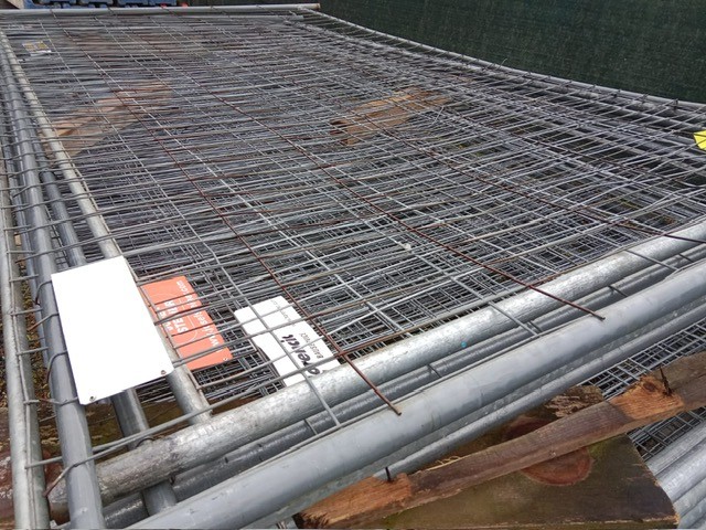 10 Stk. Bauzaunelemente, 350x200cm