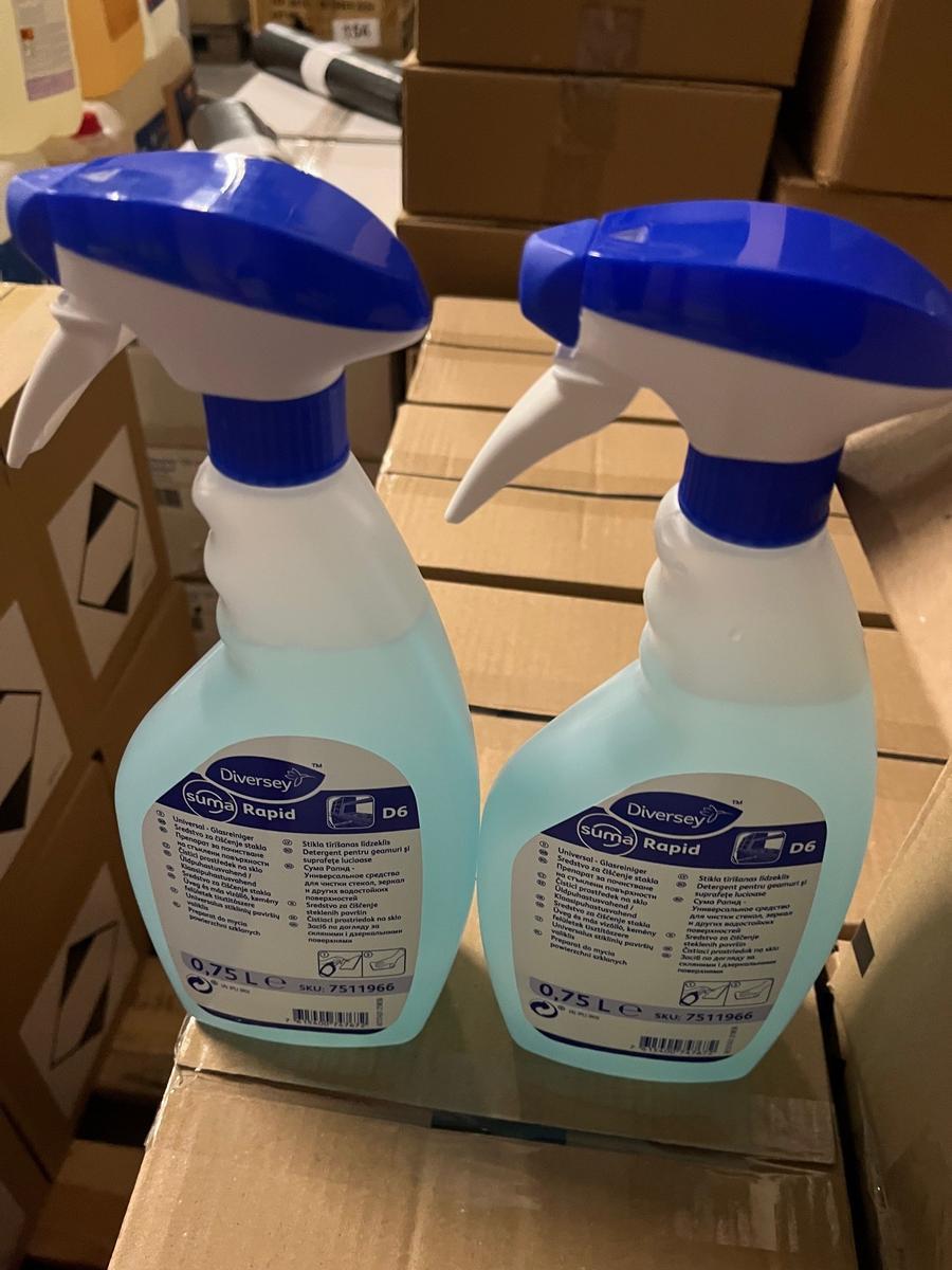 9 Karton à 6 Stk. Suma Rapid Glasreiniger, 0.75L