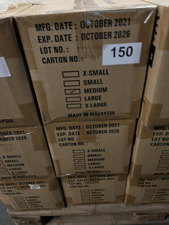 3 Karton Qualatex Latex Handschuhe, je 10 Pakete  100 Handschuhe, Medium