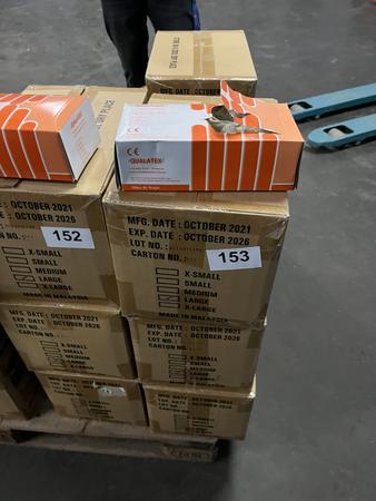 3 Karton Qualatex Latex Handschuhe, je 10 Pakete  100 Handschuhe, Large