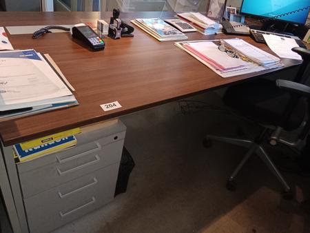 Schreibtischmodul ca, 200/100 cm plus Aktenablage 80/100 cm