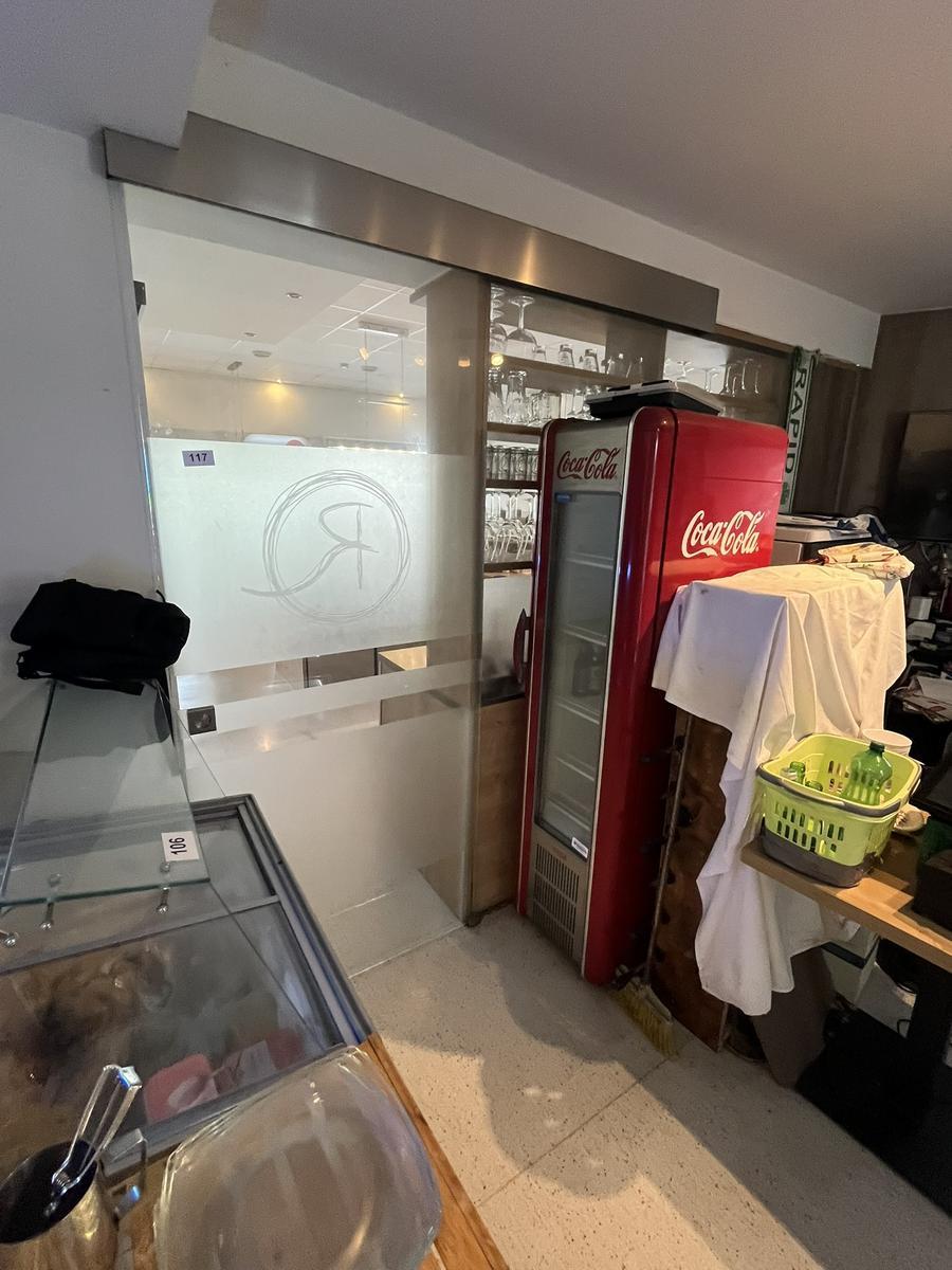 Glas-,Schiebetüre ca. 90/225 cm