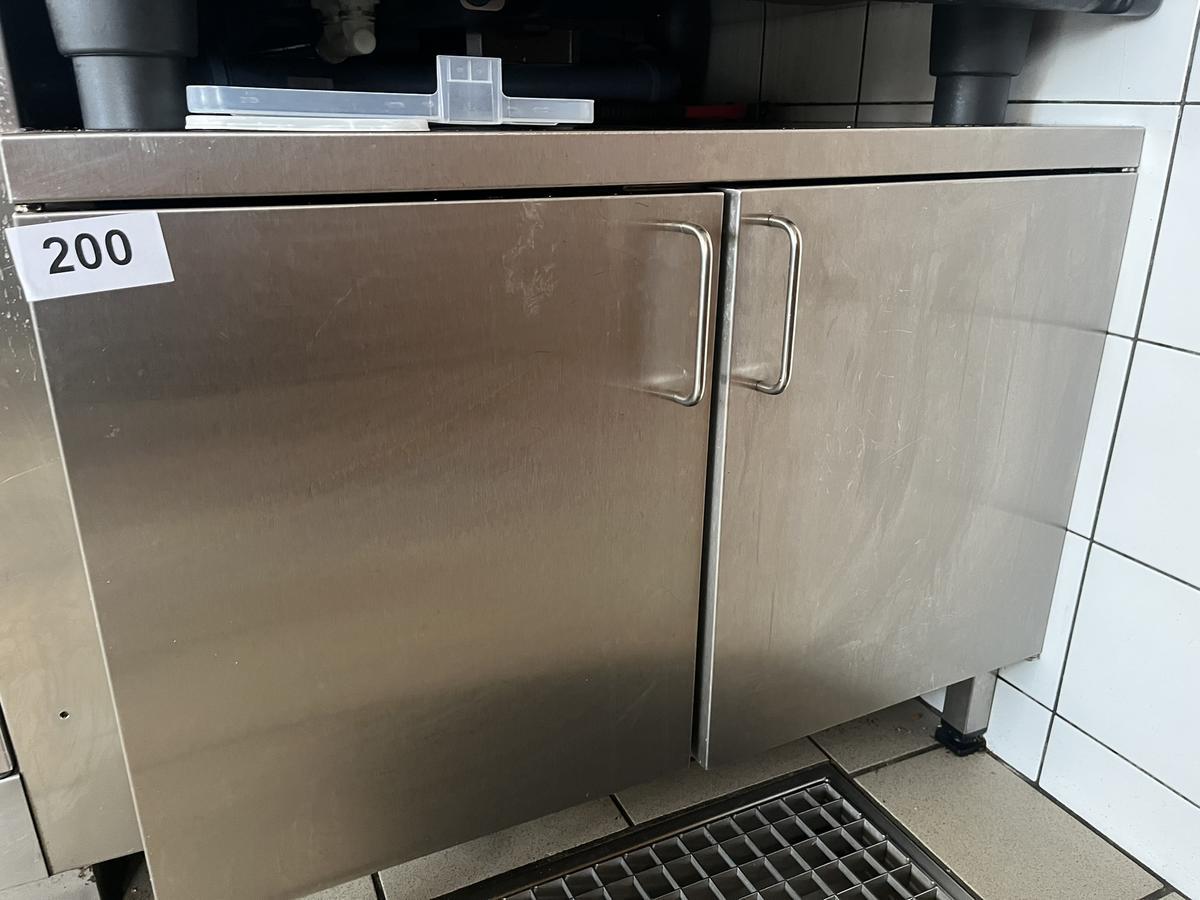 Edelstahlunterbauschrank 2-flügelig für GN-Bleche 85/80/69 cm