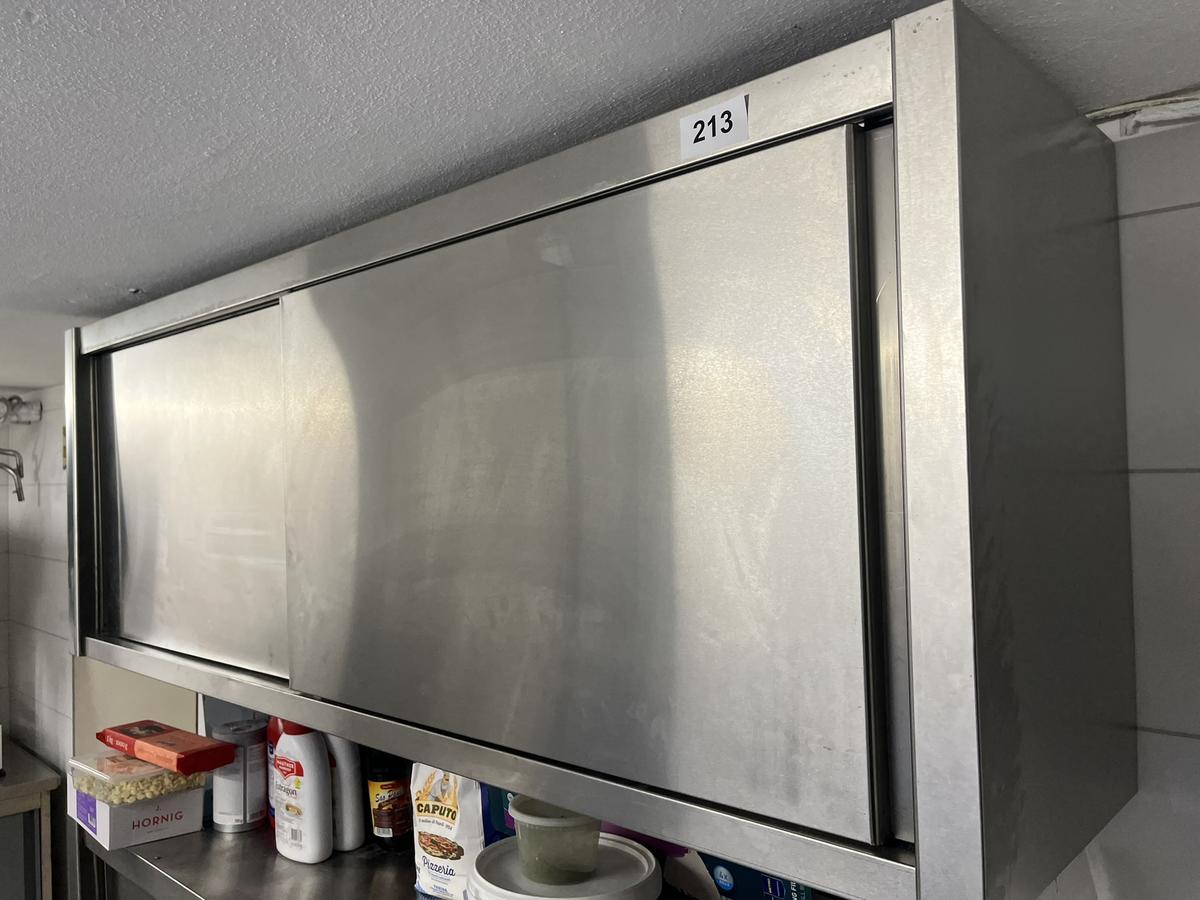 Edelstahl Hängeschrank mit Fachebene ca. 180/40/65 cm