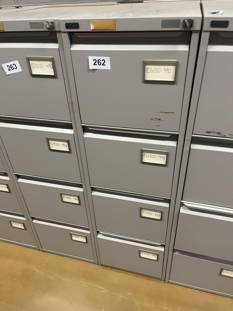 Blech - Werkzeugschrank mit 4 Auszugsladen, 133x40x62cm