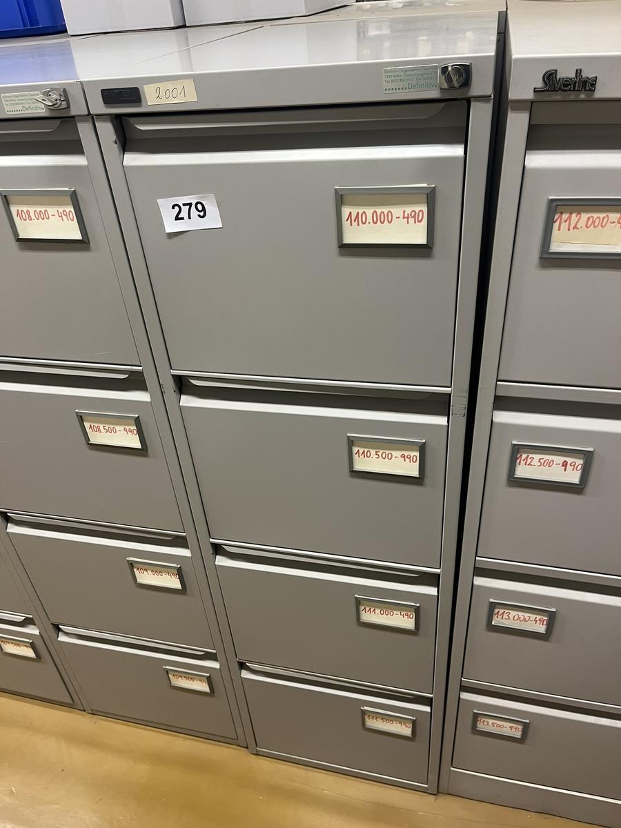 Blech - Werkzeugschrank mit 4 Auszugsladen, 133x40x62cm