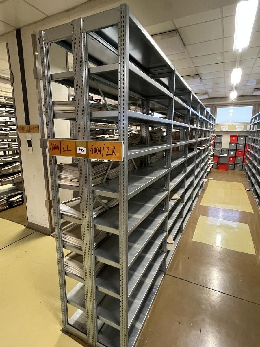 ca. 7.8 Laufmeter Steckregalanlage mit Fachb&ouml;den, 60cm tief, 224cm hoch