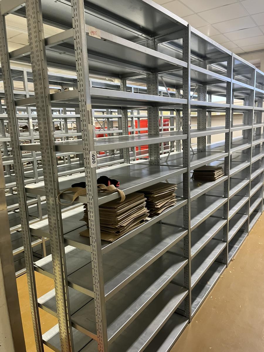 ca. 5.8 Laufmeter Steckregalanlage mit Fachb&ouml;den, 60cm tief, 224cm hoch