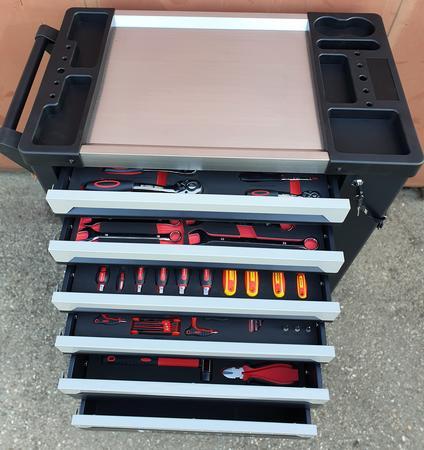 Werkzeugwagen, bef�llt, 292-teilig, ca. 840 � 455 � 880 mm (B/T/H)