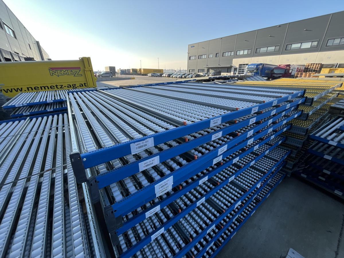 9 Stk.BITO Rollregale f&uuml;r St&uuml;ckgut 270/250/13 cm