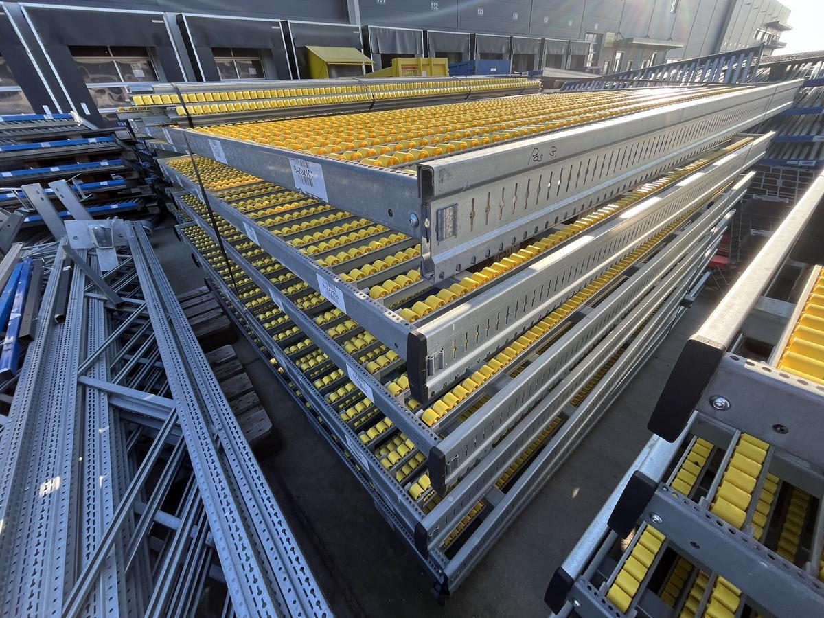 6 Stk. SCH&Auml;FER Rollregale f&uuml;r St&uuml;ckgut ca.243/270/15 cm