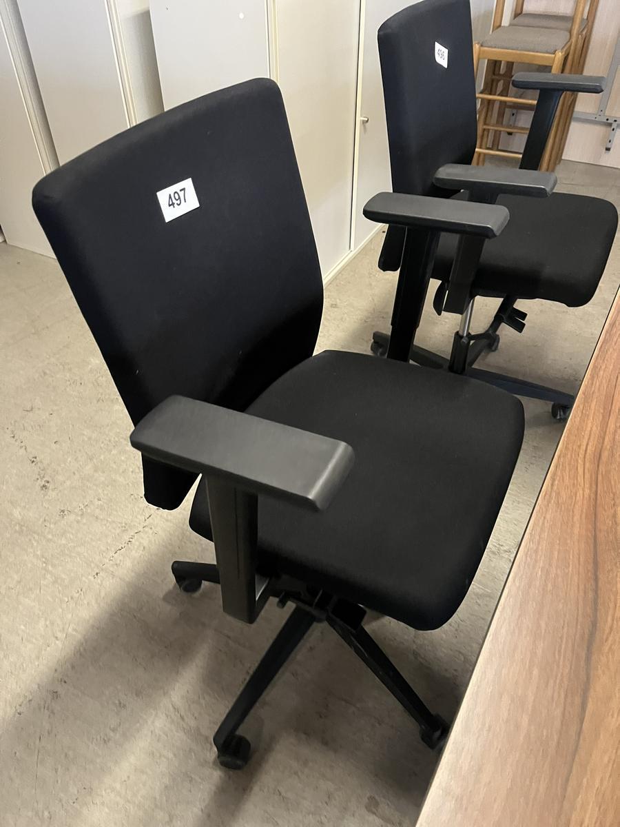 B&uuml;rodrehstuhl mit Armlehne verstellbar schwarz