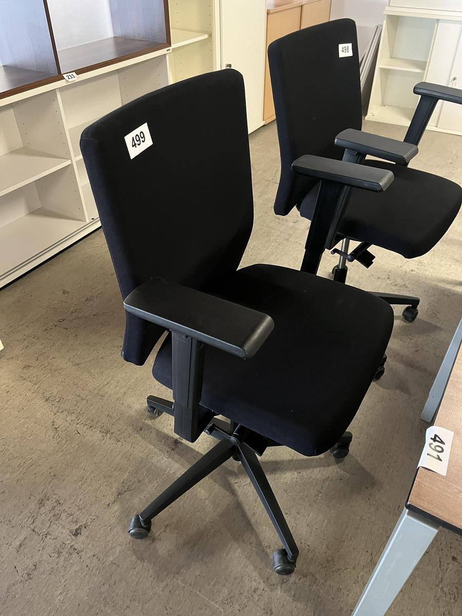 B&uuml;rodrehstuhl mit Armlehne verstellbar schwarz