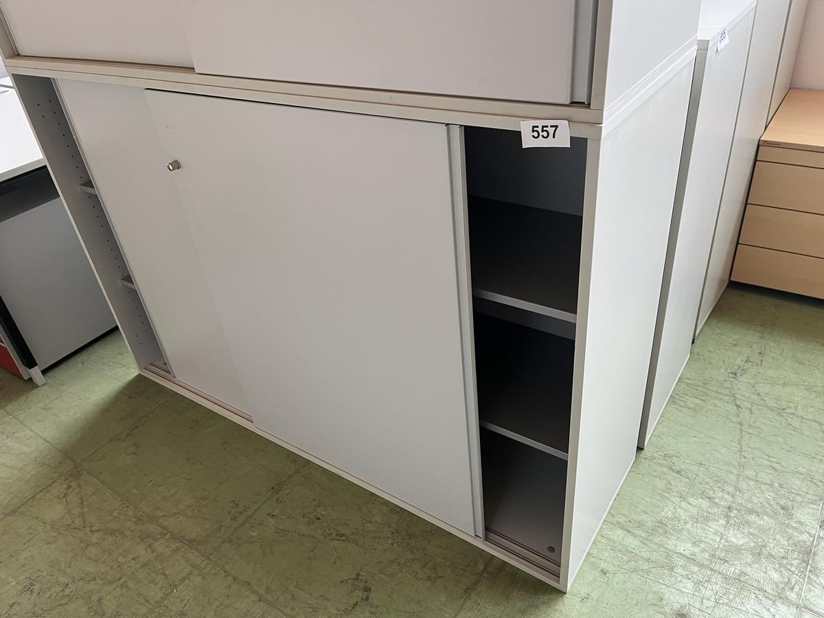 Aktenschrank 160/110 cm 3 Ordnerh&ouml;hen grau mit Schiebet&uuml;ren?d=2026-01-19 16:55:21